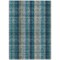 Edge Collections - 8' x 10' - Blue - For Washable Plaid Area Rug Indoor and Outdoor Use - 1 Piece